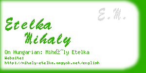 etelka mihaly business card